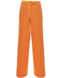 Aspesi - Wide-Leg Pants With Drawstring Waist - Lyst