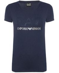 EA7 - Ironing A Diamond Logo T-Shirt - Lyst