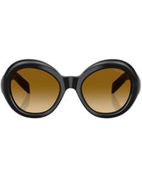 Prada - Eyewear Oversized Round Frame Sunglasses - Lyst
