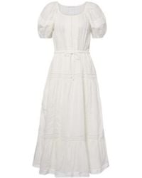 Ulla Johnson - Isolde Embroidered Tiered Cotton Midi Dress - Lyst