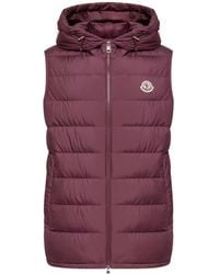 Moncler - Logo Patch Zip-Up Hooded Gilet - Lyst