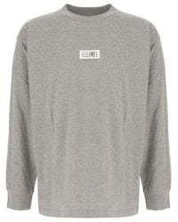 MM6 by Maison Margiela - Cotton Jersey Long-Sleeve Top - Lyst