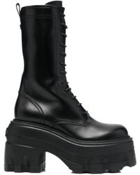 Casadei - Chunky Sole Lace-Up Boots - Lyst