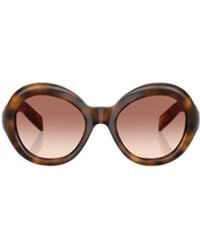 Prada - Eyewear Oversized Round Frame Sunglasses - Lyst