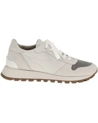 Brunello Cucinelli - Monile Detailed Low-Top Sneakers - Lyst