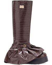 Ganni - Kat Embossed High Boots - Lyst
