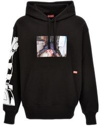 DIESEL - Graphic-Printed Drawstring Hoodie - Lyst