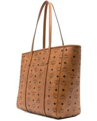 MCM - Allover Logo Printed Tote Bag - Lyst