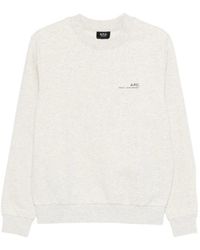 A.P.C. - Long-Sleeved Crew Neck Sweatshirt - Lyst
