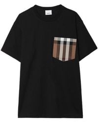 Burberry - Carrick Check Printed Crewneck T-Shirt - Lyst