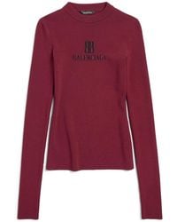 Balenciaga - Nano Bb Crewneck Knitted Jumper - Lyst