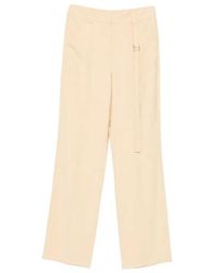 Patrizia Pepe - Buckle-Detail Wide-Leg Trousers - Lyst