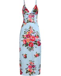 Dolce & Gabbana - Silk-Blend Floral Maxi Dress - Lyst