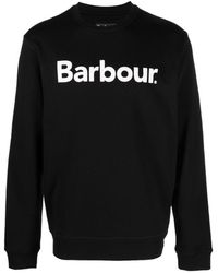 Barbour - Logo-Print Detail Knit Jumper - Lyst
