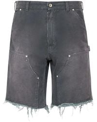 Maison Margiela - Stud Distressed Denim Shorts - Lyst