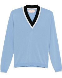 Marni - V-Neck Wool Sweater - Lyst