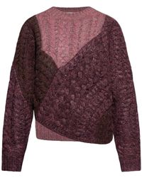 Isabel Marant - Cable-Knit Patchwork Sweater - Lyst