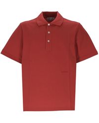 Lanvin - Logo Embroidered Short Sleeved Polo Shirt - Lyst