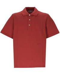 Lanvin - Logo Embroidered Short Sleeved Polo Shirt - Lyst