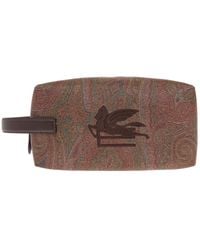 Etro - Paisley Printed Pegaso Embroidered Wash Bag - Lyst