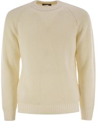 Peserico - Ribbed Crew Neck Knitwear - Lyst