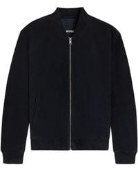 BOSS - H Muller Zip-Up Bomber Jacket - Lyst