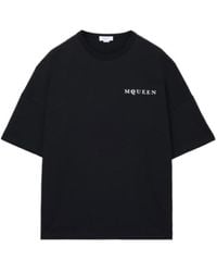 McQueen - Logo Printed Oversized T-Shirt - Lyst