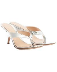 Gianvito Rossi - Mirrored Leather Thong Sandals - Lyst