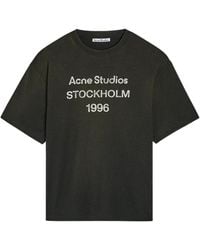 Acne Studios - Exford Printed Cotton-Blend T-Shirt - Lyst