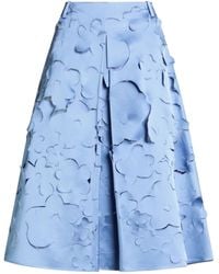 Marni - Solid Color Satin Midi Skirt - Lyst