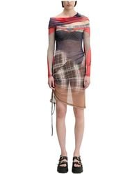 OTTOLINGER - Mesh-Paneled Asymmetical Dress - Lyst