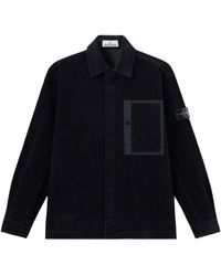 Stone Island - Snap-Button Shirt Jacket With Chest Pockets - Lyst