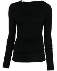 Entire studios - Draped Long-Sleeve Top - Lyst