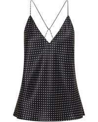 Nili Lotan - Polka Dot V-Neck Camisole Mini Dress - Lyst