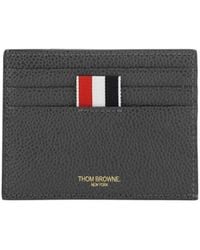 Thom Browne - 4-Bar Logo Stamp Cardholder - Lyst