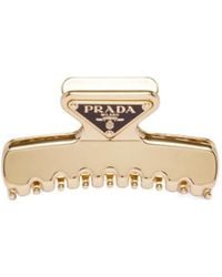 Prada - Logo Plaque Hair Clip - Lyst
