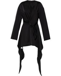 The Attico - The Asymmetric Cut-Out Twist Satin Mini Dress - Lyst
