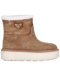 Prada - Logo Short Boots - Lyst