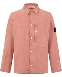 Stone Island - Cotton Shirt-Style Overshirt - Lyst