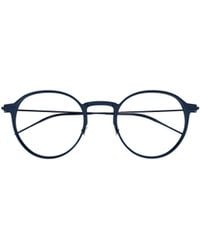 Montblanc - Eyewear Round Frame Glasses - Lyst