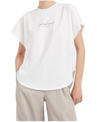 Brunello Cucinelli - Slogan-Print Cotton T-Shirt - Lyst