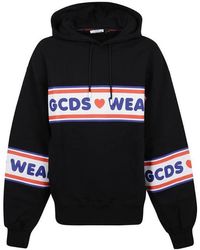 Gcds - Logo Tape Printed Hoodie - Lyst