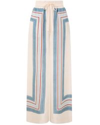 Zimmermann - Geometric Print Wide-Leg Pants - Lyst