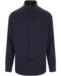 Brunello Cucinelli - Long-Sleeved Buttoned Shirt - Lyst