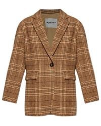 Isabel Marant - Isabel Marant Étoile Gesina Double-Breasted Checked Blazer - Lyst