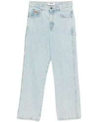MSGM - Cotton Straight Jeans - Lyst