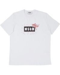 MSGM - Logo Short-Sleeved T-Shirt - Lyst