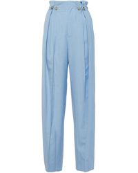 Victoria Beckham - Pleated Tapered Trousers - Lyst