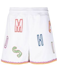 Moschino - Logo Embroidered Bermuda Shorts - Lyst