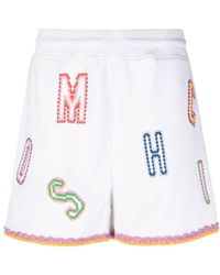 Moschino - Logo Embroidered Bermuda Shorts - Lyst
